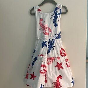 Crewcuts Kids Lobster Print Dress - Red and Blue